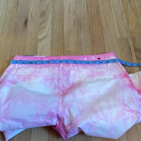 Sundry Tie Dye Roll Up Trouser Pants Pink White Cuffed 29 Chino Hippie Casual - Picture 8 of 14